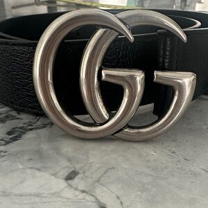 Gucci Black Belt Bag with Silver GG Logo
